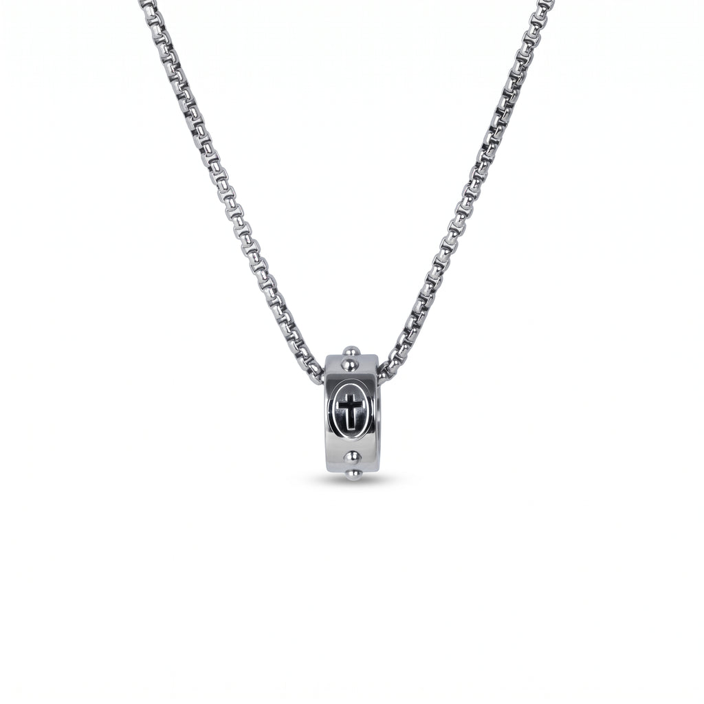 Devoción Studded Cross Necklace