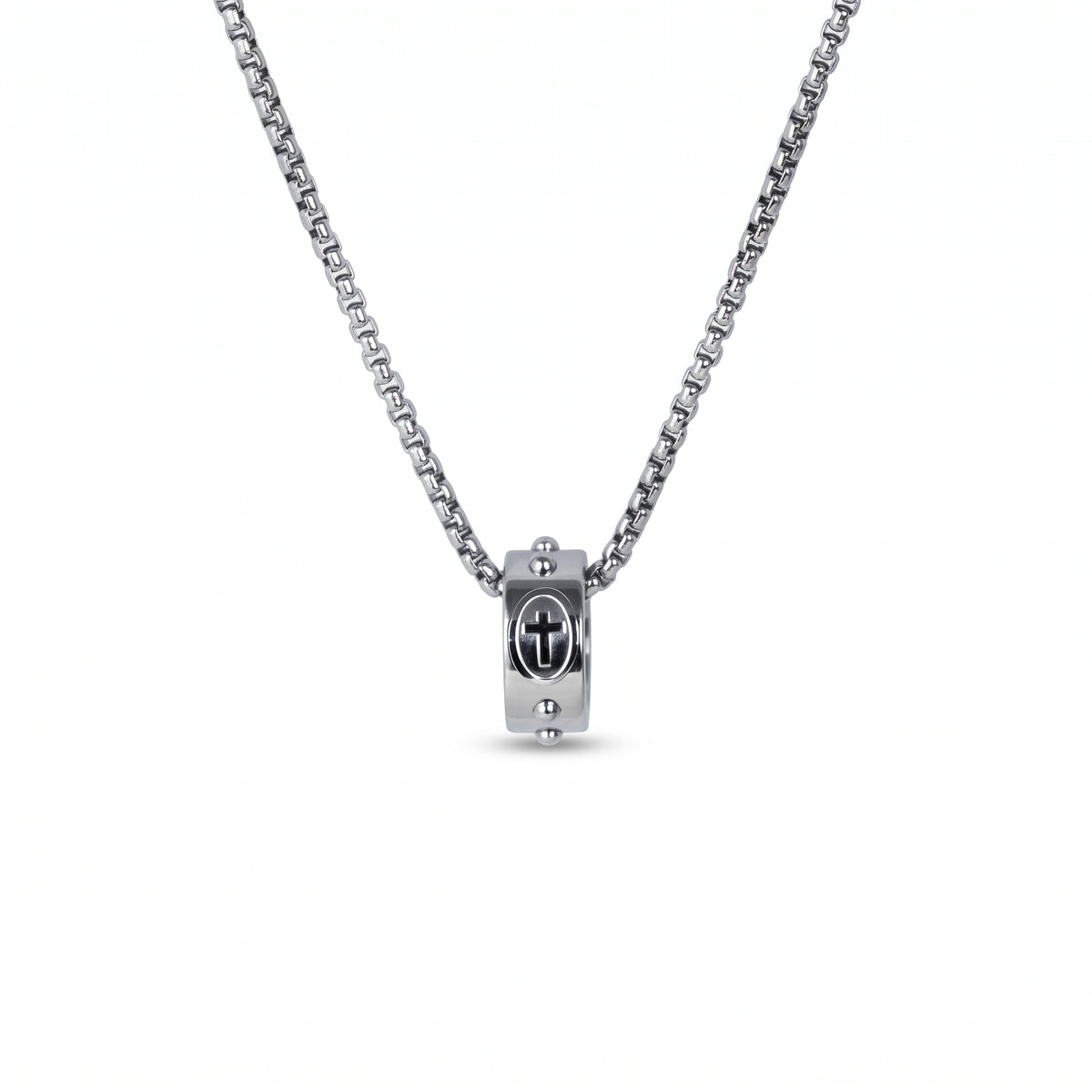 Devoción Studded Cross Necklace