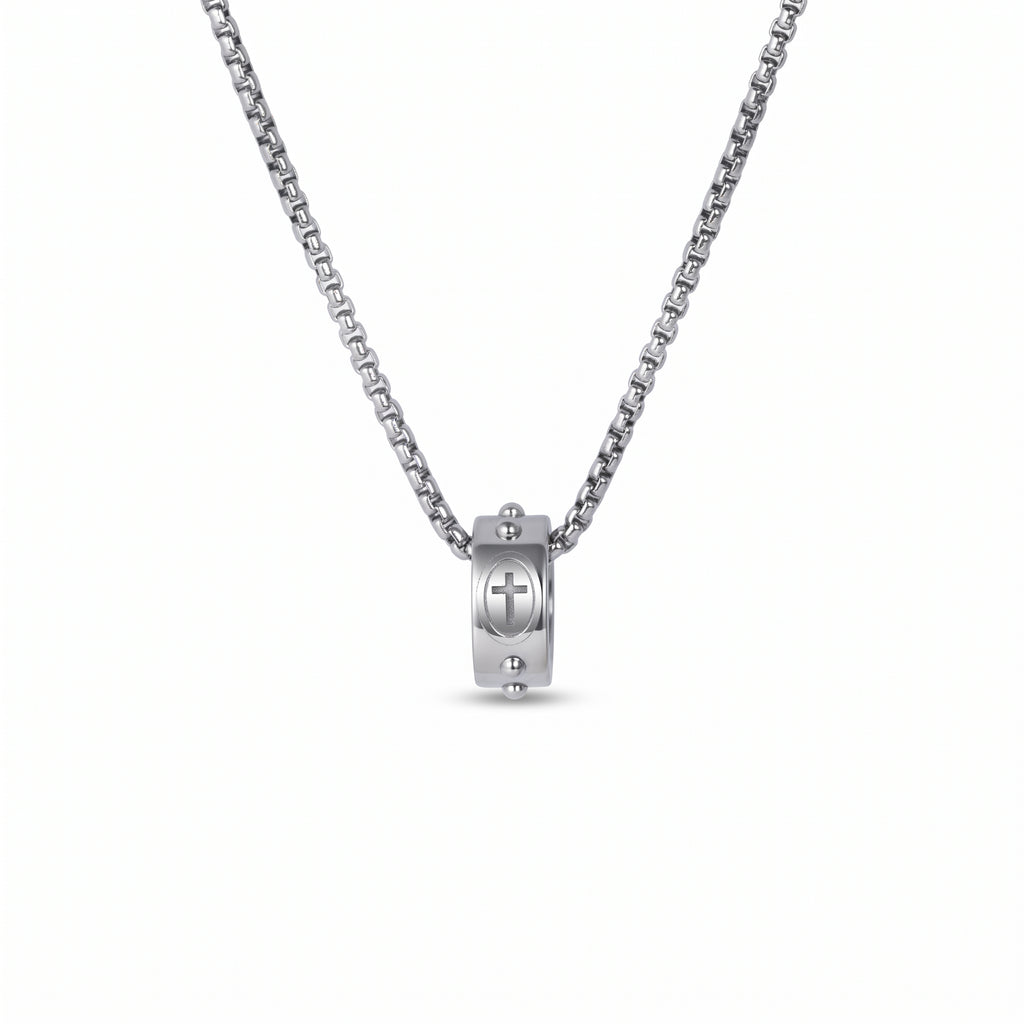 Devoción Studded Cross Necklace