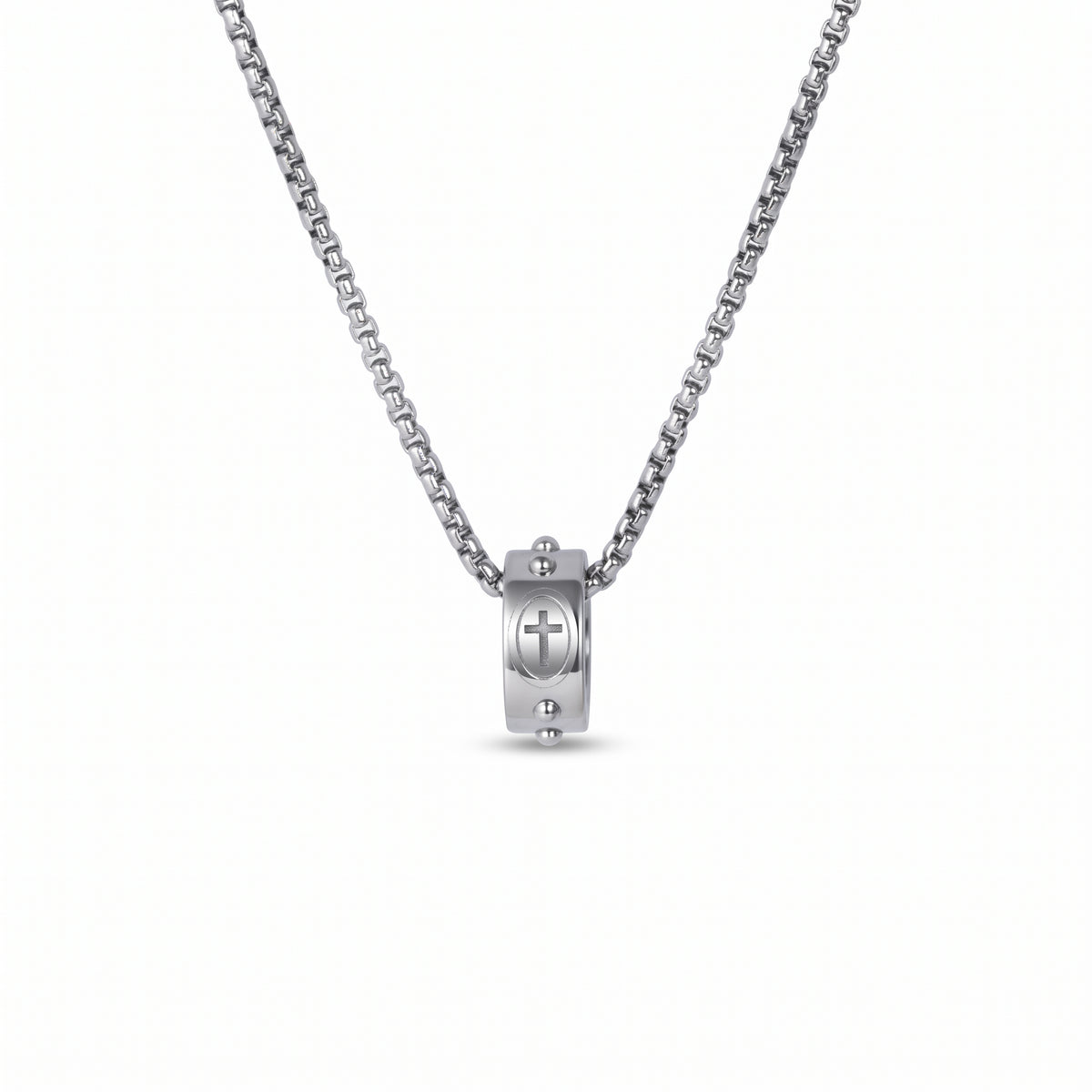 Devoción Studded Cross Necklace