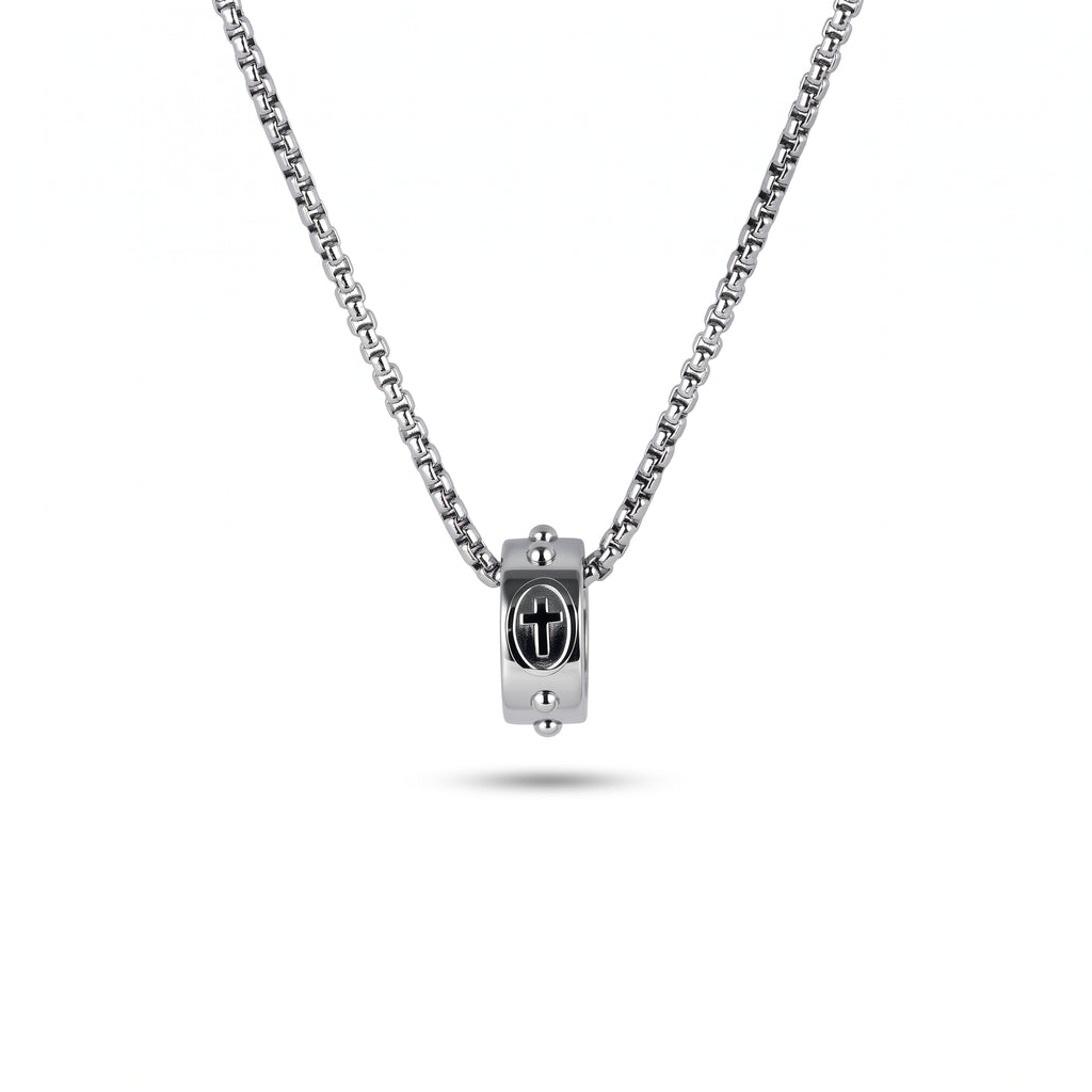 Devoción Studded Cross Necklace