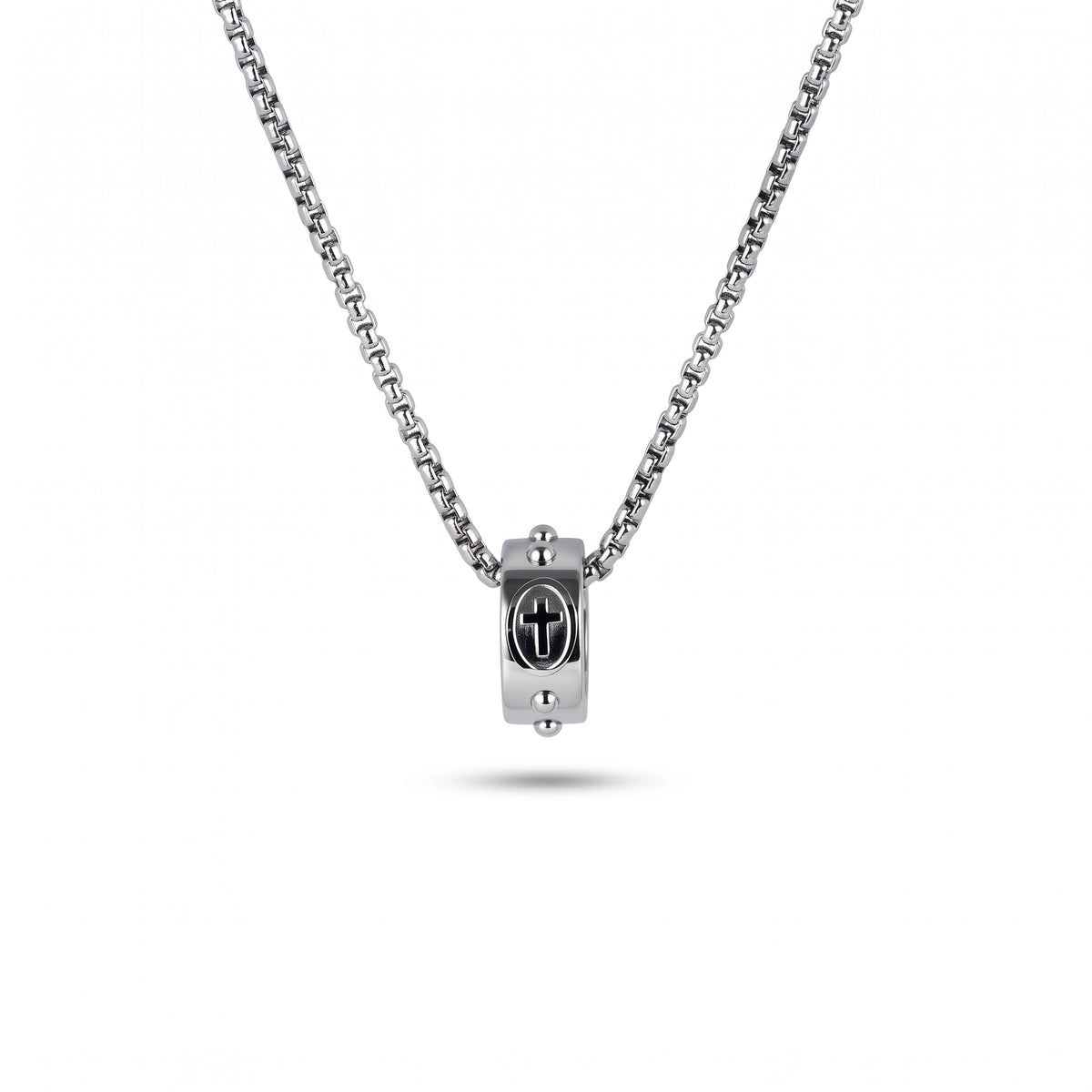 Devoción Studded Cross Necklace
