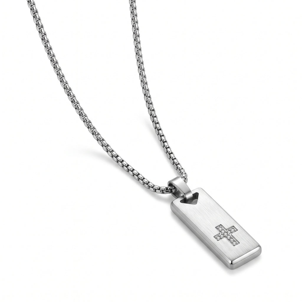 Secreto Rectangular Cross Necklace