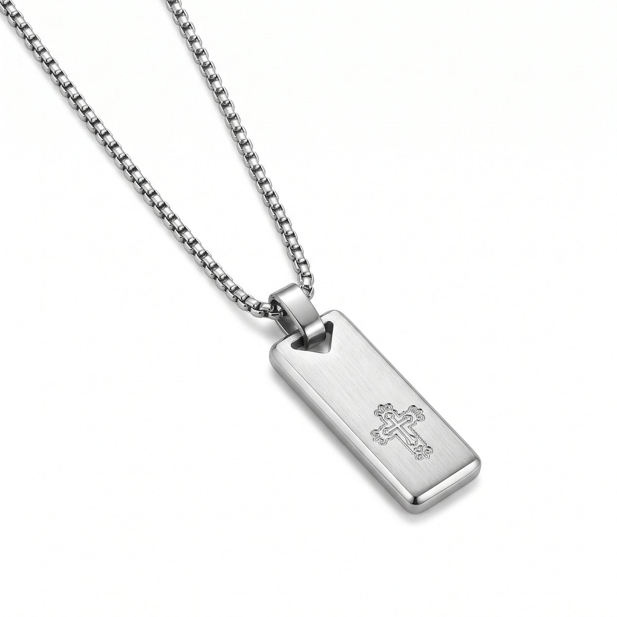 Secreto Rectangular Cross Necklace